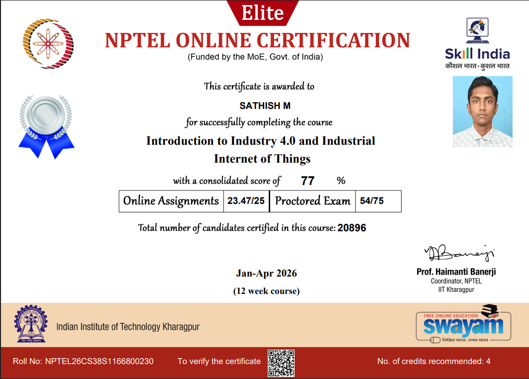 Introduction to Industry 4.0 and Industrial Internet of Things certificate